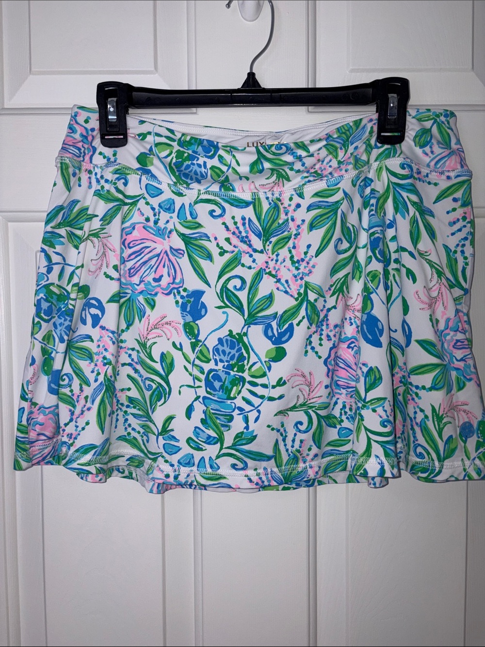 Lilly Pulitzer Luxletic Skort Large Just A Pinch Lobster
